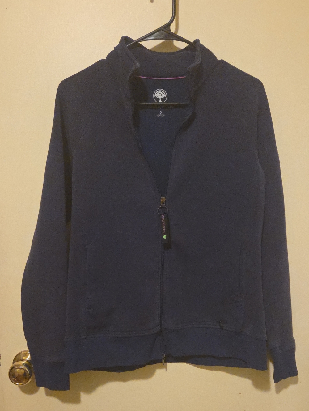 healing hands Navy Full-Zip Bomber Jacket